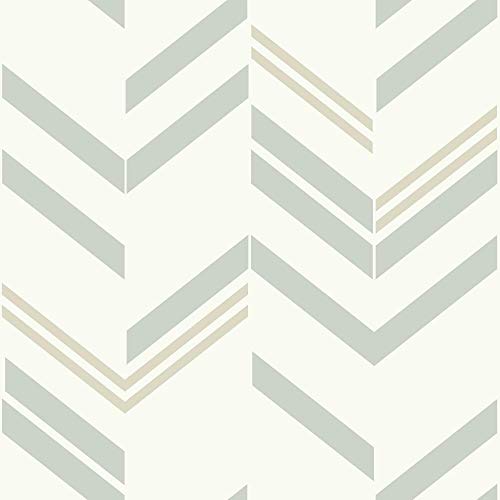 Roommates Rmk9004Wp Gray Chevron Stripe Peel And Stick Wallpaper 20.5" X 16.5 Feet #TOP15