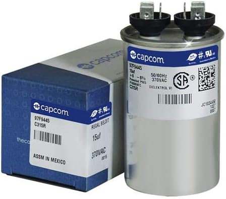 Round Capacitor 15 uf MFD 370 Volt Z97F9445 97F9445