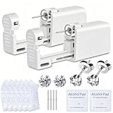 Anzero Ear Piercing Kit Disposable Ear Cartilage Piercing Gun Kit with Sterile CZ Studs, Painless Piercing Gun for Home Self-Use, Easy & Safe Piercing for Women, Men & Girls - 5MM