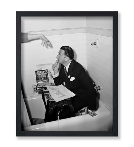 Poster Master Vintage Poster - Retro Surrealist Painter Print - Bathtub Art - Funny Gift for Men, Women - Perfect Decor for Bedroom, Office, Living Room - 8x10 UNFRAMED Wall Art