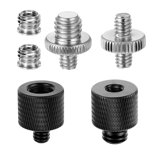 6 Pcs Stativ Schraube Adapter 1/4 auf 3/8 Zoll Gewinde Stativ Adapter Kamera Schrauben Adapters Kamera Gewindeadapter für Kamerastative Mikrofonstativ Lampenstative
