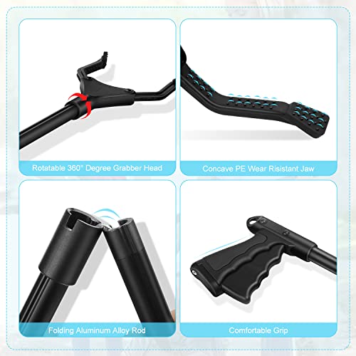 2-Pack Reacher Grabber Pickup Tool, 32" Long Grabber Tool, Trash Picker Grabber For Elderly Grab It Reaching Tool, Garbage Picker Upper Grabber, Litter Pick Up Grab Tool, Claw Grabber Stick (Black) #TOP2