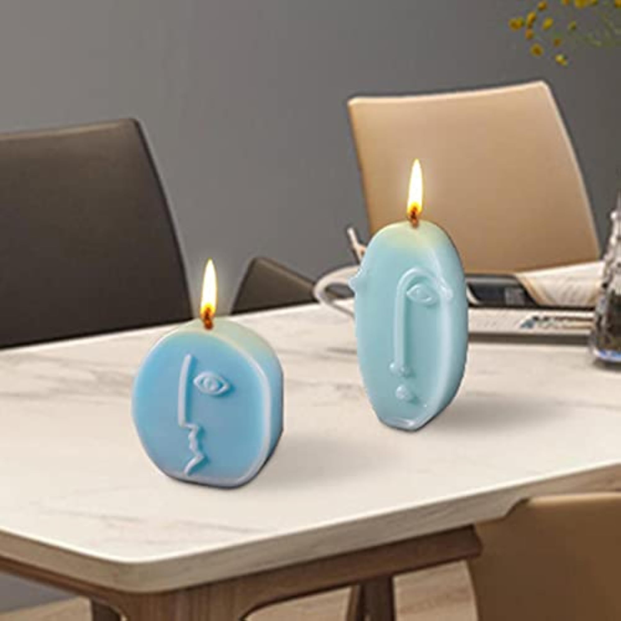 Abstract Face Silicone Mold for Candle Making