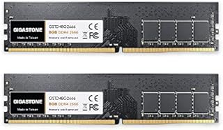 DDR4 RAMGigastone Desktop RAM 16GB (2x8GB) DDR4 16GB DDR4-2666MHz PC4-21300 CL19 1.2V 288 Pin Unbuffered Non ECC UDIMM for PC Computer Desktop Memory Module (Desktop ONLY)
