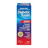 Diabetic Tussin DM Maximum Strength Cough Medicine with Chest Congestion Relief - 8 Fl oz - Liquid Cough Syrup, Safe for Diabetics, Berry Flavored (Pack of 2)