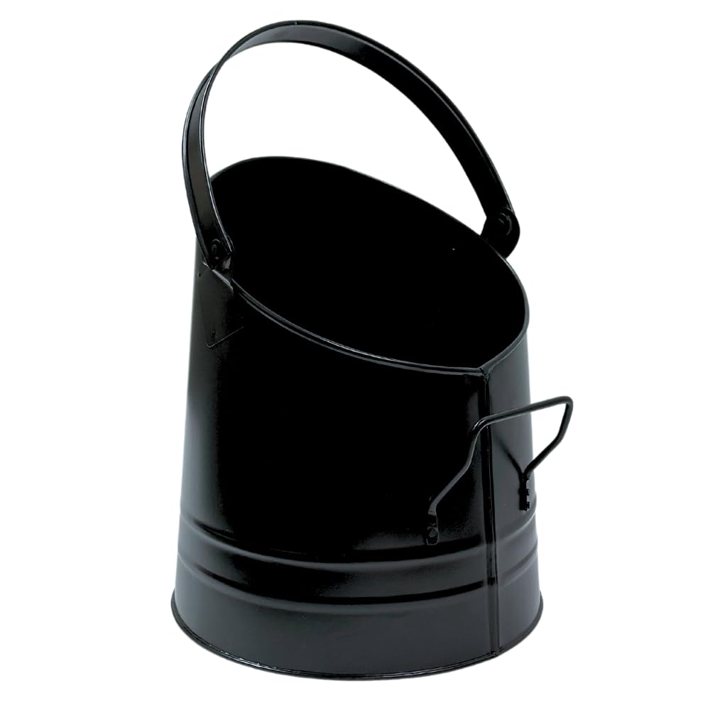 Heavy Duty Anthracite Coal Hod, Bucket Coal Scuttle Black for Fireplace Fire Side (Small Coal HOD/Bucket)