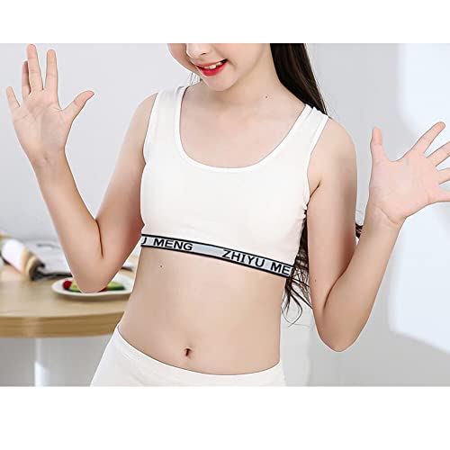 Cotton Soft Comfortable Elastic Girls Training Bras and Underwear Set3