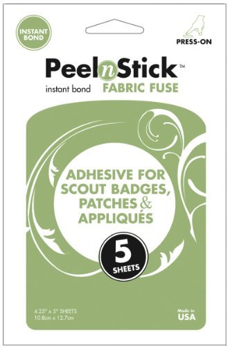 Therm O Web Thermoweb Peel N Stick Fabric Fuse Sheets 4 1/4 inch x 5 inch 5 Pack 3344 (4-Pack)
