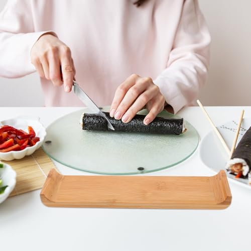 Tabla para sushi de bambú estilo japonés rústico miniatura 7