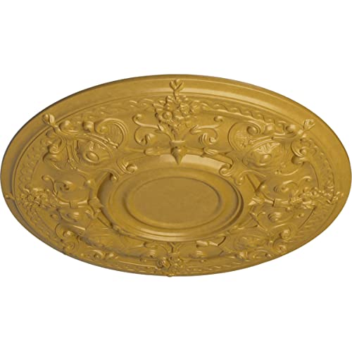 Ekena Millwork CM28OSIGS 28-1/8" x 1-3/4" Oslo Ceiling Medallion, Iridescent Gold by Ekena Millwork - Image 2