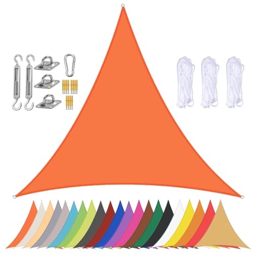 Voile d'ombrage triangulaire imperméable contre soleil et pluie - 2