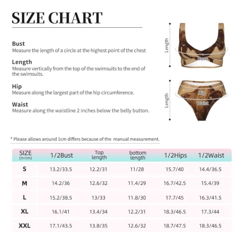 Ensemble bikini croisé Old Paper Buffalo maillot de bain deux pièces