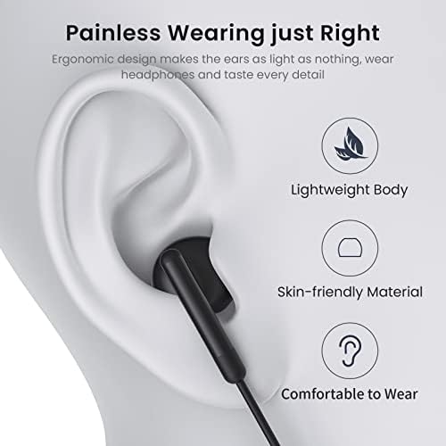 BENEWY USB C Headphones/Earphones, In Ear USB C Earphones, Type C Earphone with Microphone and Volume Control Earbuds Headset Compatible with Pixel 2/3/4/5, Samsung S20/S21/Note10, Huawei mate 20/P30