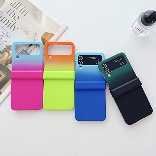 Coque Rigide Samsung Z Flip 防止刮伤 3件套 渐变蓝 亲肤手感 - 2