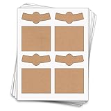 Beer Bottle with Neck Labels for 20 Beer Bottles, 3.5 x 4.75 inches (Kraft)