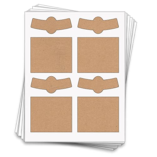 Beer Bottle with Neck Labels for 20 Beer Bottles, 3.5 x 4.75 inches (Kraft)