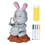 Macchina per bolle di sapone per bambini, giocattolo a prova di perdite, piccola macchina per bolle di sapone con matite da colorare fai da te, per bambini, ragazze, attività all'aperto, regali di