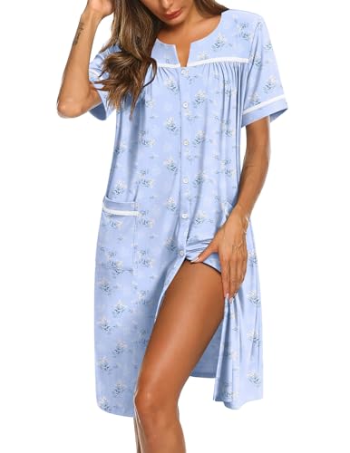 Ekouaer Nightgowns for Women Cotton House Dress with...