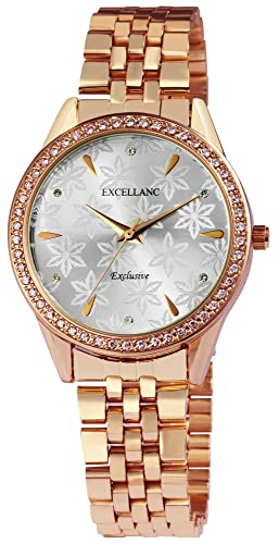 Excellanc Juego de joyas para mujer con cadena y pendientes 1800233, Metal, Diamantes de imitación Excellanc Juego de joyas para mujer con cadena y pendientes 1800233, Metal, Diamantes de imitación