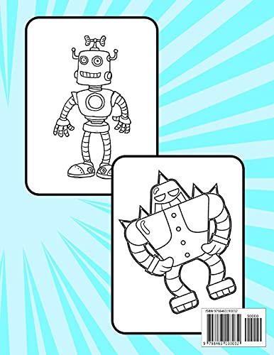 Roboter Malbuch: Malbuch mit Zeichenrobotern für Kinder von 3 bis 10 Jahren, für Jungen und Mädchen