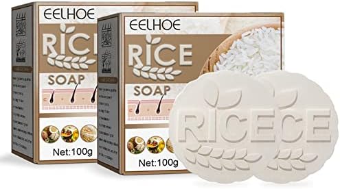 YEGBONG Shampoo Bar, Anti Hair Loss Rice Shampoo Soap - Handmade from natural - Rich Vitamin, PH Balanced 100% Vegan, 2PCS Natural Shampoo