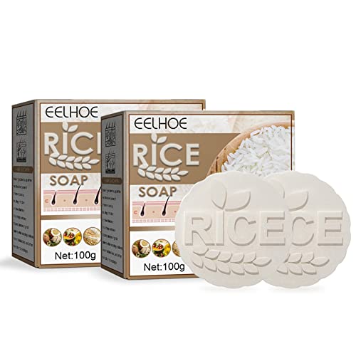 Yegbong Shampoo Bar, Anti Hair Loss Rice Shampoo Soap - Handmade From Natural - Rich Vitamin, Ph Balanced 100% Vegan, 2Pcs Natural Shampoo #TOP1