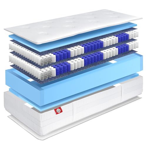 Matratzen Perfekt Boxspringmatratze Terra Med Box², 90 x 200 cm – orthopädische Federkernmatratze mit Doppelfederkern, ideal für Boxspringbetten, Härtegrad H5, Höhe 33 cm