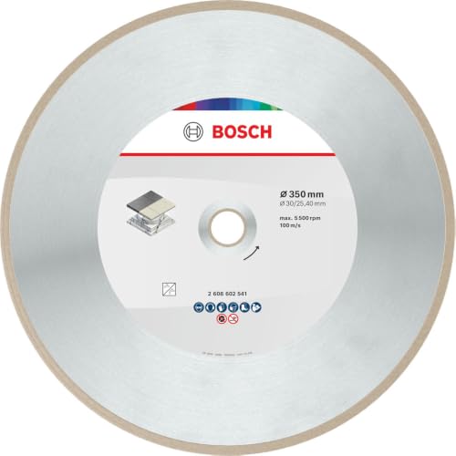 Bosch 1x Diamanttrennscheibe Standard for Ceramic (für Stein, Keramik, Fliesen, Marmor, Ø 350 x 30+25,40 x 2 x 7 mm, Zubehör für Fliesenschneider)