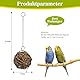 suruikei 3 Stück Mit Heu gefüllte Weidenbälle-für Vögel zum Kauen und Klettern – handgefertigt – Vogelkauspielzeug – für Papageien, Wellensittiche, Nymphensittiche, Kakadu(10cm)