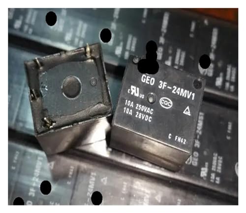 Relé de 4 pines GEO 3F-24MV1 de 24V y 10A para control de circuitos de automoción