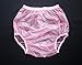 Haian Adult Incontinence Pull-on Plastic Pants PVC Pants 3 Pack (Large, Transparent Pink)