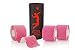 FLEXU - Pink Kinesiology Tape; Super Saver 3 Roll Pack; 60 Pre-Cut 10 Inch Strips; Hypoallergenic Longer Lasting Pro Grade Synthetic Therapeutic Recovery Athletic Wrap Tape