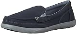 crocs Women's Walu II Canvas Loafer, Navy/Silver, 6 M US