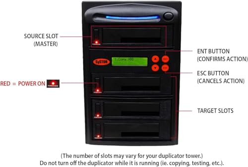 Image of Systor 1:1 HDD /SSD Hard Drive Duplicator - 36GB /Min - SYS601DP | Supports 2.5 inch Solid State Drives & 3.5 inch SATA Hard Drives, Standalone Duplicator, Eraser & Sanitizer, 600MB /Sec Drive Copy