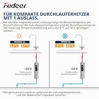 Fudeer 220V 5.5kW Edelstahl Elektrischer Durchlauferhitzer – Ansicht 2