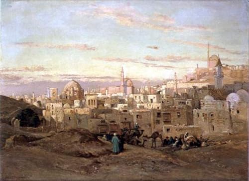Póster clásico de pared Il Cairo de John Varley, cuadro vintage de decoración 60x90cm 1