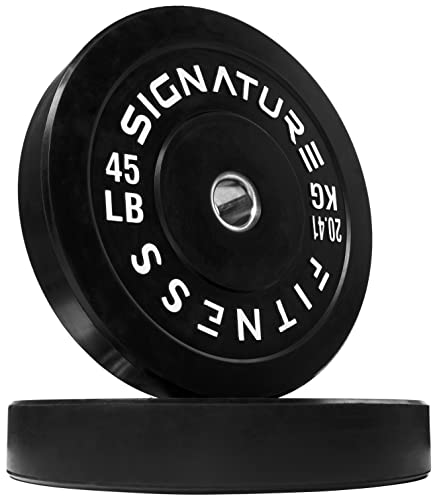 Fitvids 2" Olympic Bumper Plate Weight Plates with Steel Hub, 45LB, Pair image 2