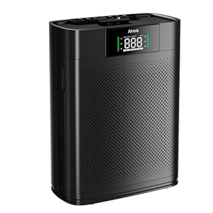 Air Purifiers Large Room Up to 1300 Ft², with Air Quality Monitor PM2.5, HEPA Sleep Mode, Aromatherapy for Allergies, Pet Hair, Pollen in Bedroom, AP2301, Black