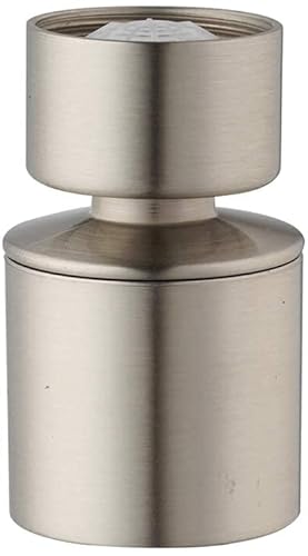 iFealClear Dual Funktion 2 Flow Wasserhahn Belüfter,Perlatoren,360-Grad-Schwenkbelüfter für Küchenspüle Dual Spray,mit Dichtung Wasserhahn Ersatzteil,‎Innengewinde-Brushed Nickel-Style1-22mm Cover