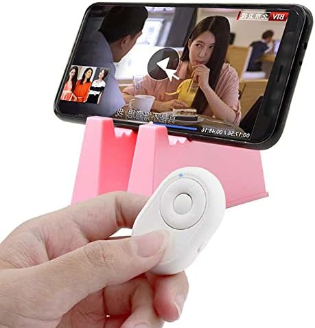 KEMAX Wireless Bluetooth Camera Shutter Remote Control, TIK Tok Multifunction Remote, Page Turner, Selfie Button Compatible with all IOS and Android Devices (White)