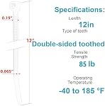 12 Dents Zip de pouce à double face (Bulk 1000 Boîte),70 LBS Résistance à la traction Câblodistribution lourd avec auto-portage réglables en nylon plus durables Bracelets pour l'intérieur extérieur