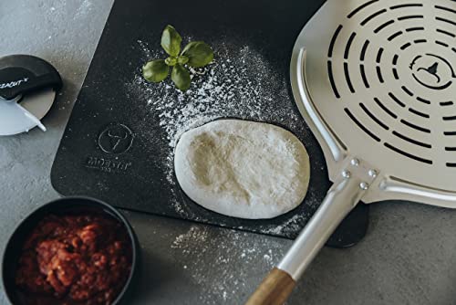 Moesta BBQ 19486 Pizzastein BlackSteel für Backofen und Grill
