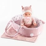 Enjoyin 12'' Baby Doll Toy Set with Accessories Includes Carrier Bassinet Bed, Pacifier, Blanket, and Pillow, Baby Doll Toy for Toddlers 36 Months and Up