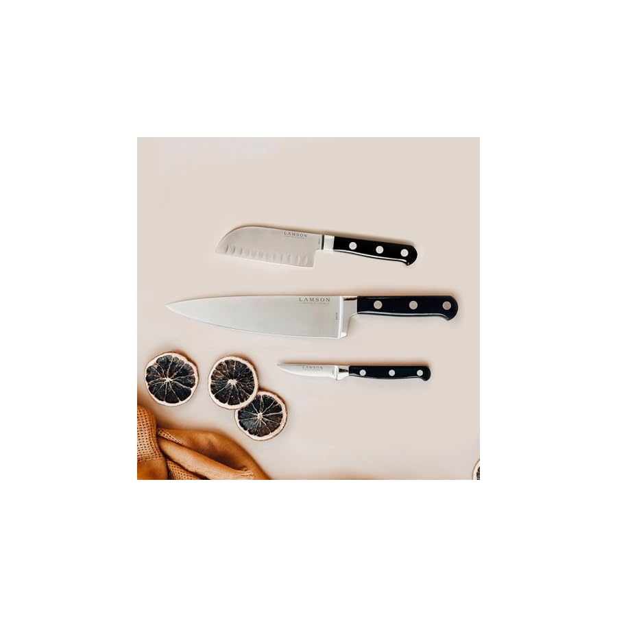 Lamson Knife Set with - 3 Piece (Walnut)