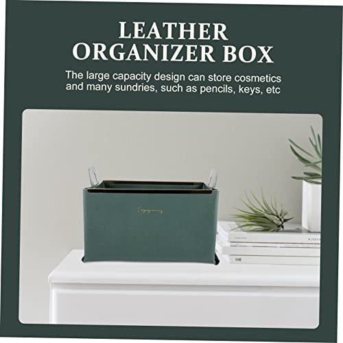 Alipis 4 Pçs Cesta De Armazenamento De Couro Caixa Organizadora De Maquiagem Caixa De Armazenamento