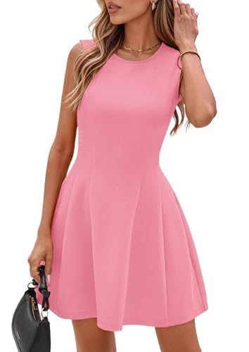 Image of PRETTYGARDEN Summer Dresses for Women 2026 Elegant Classy Spring A Line Business Casual Work Graduation Cocktail Short Dress