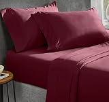 California Design Den 100% Cotton Sheets, Soft 4-Pc Queen Sheet Set, Cooling Sheets for Queen Size B