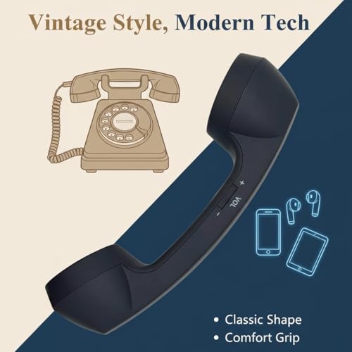 Teléfono estilo retro con conexión Type-C y Bluetooth miniatura 6