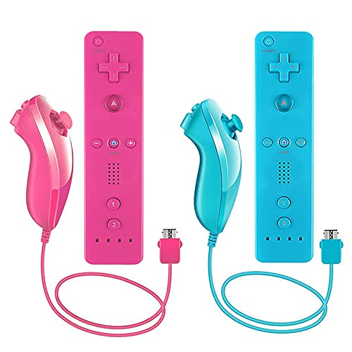 Amazing 🔥 Lactivx Wii Controller, 2 Pack Wii Remote Controller and Nunchuck Compatible with