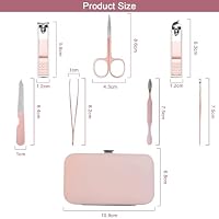 WOXVM Premium Manicure Set, 7 in 1 Professional Nail Clippers Scissors Pedicure Kit, Stainless Steel Cuticle Nail Care Tools with Luxurious Travel Case, Portable Manicure Grooming Kit Gift for Women — image 2
